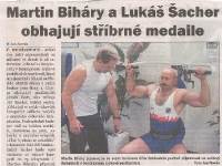 Martin Biháry a Lukáš Šacher obahují stříbrné medaile