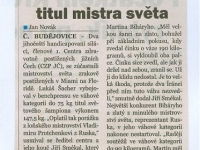 Lukáš Šacher získal titul mistra světa