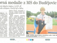 Stříbrná medaile Martina Kukly z Mistrovství světa v atletice